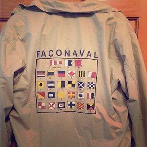Faconnable flag 3/4 cotton sport jacket